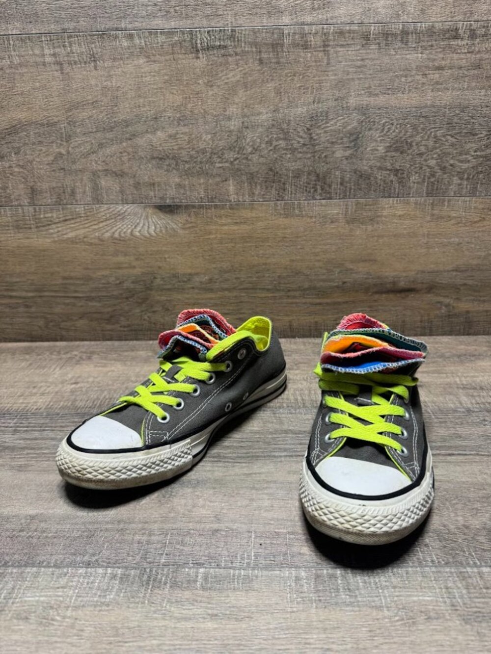 Converse Chuck Taylor Multi Tongue Ox Belgua Canvas Sneakers Women's Size 8.5